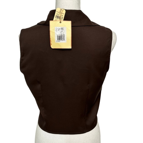 Tommy Bahama Timeless Twill Tie Top Sleeveless Silk Brown Size 8 NEW WITH TAGS - Picture 3 of 4